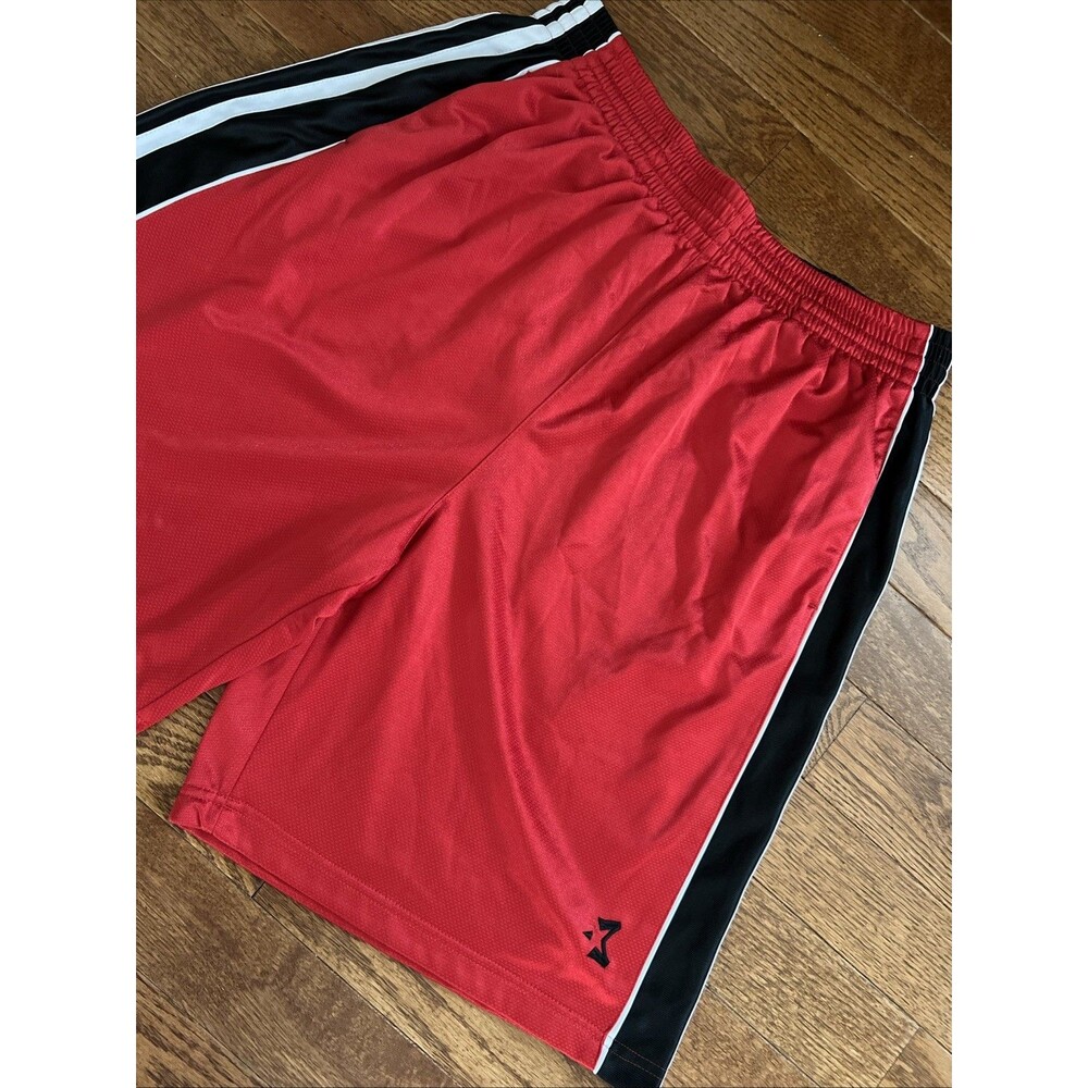 VINTAGE Stephon Marbury Starbury Red Mesh Shorts L Retro Basketball Style Gym